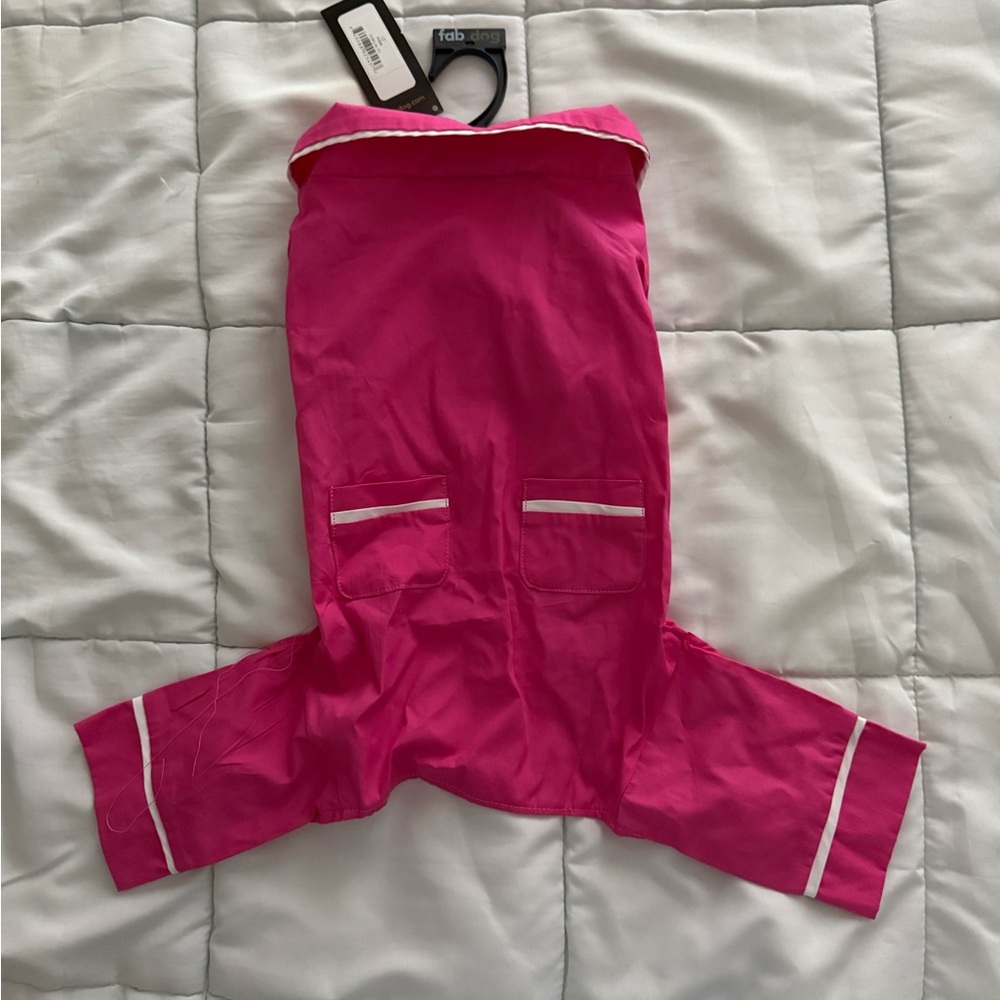Poplin Pink Dog Pajamas - Picture 2 of 4